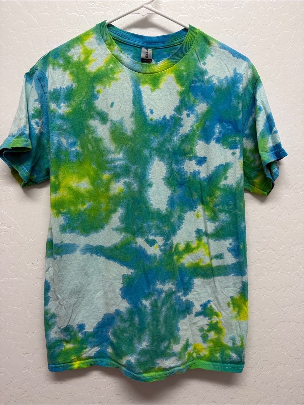 Gildan Green & Blue Tie-Dye Short Sleeve Tee